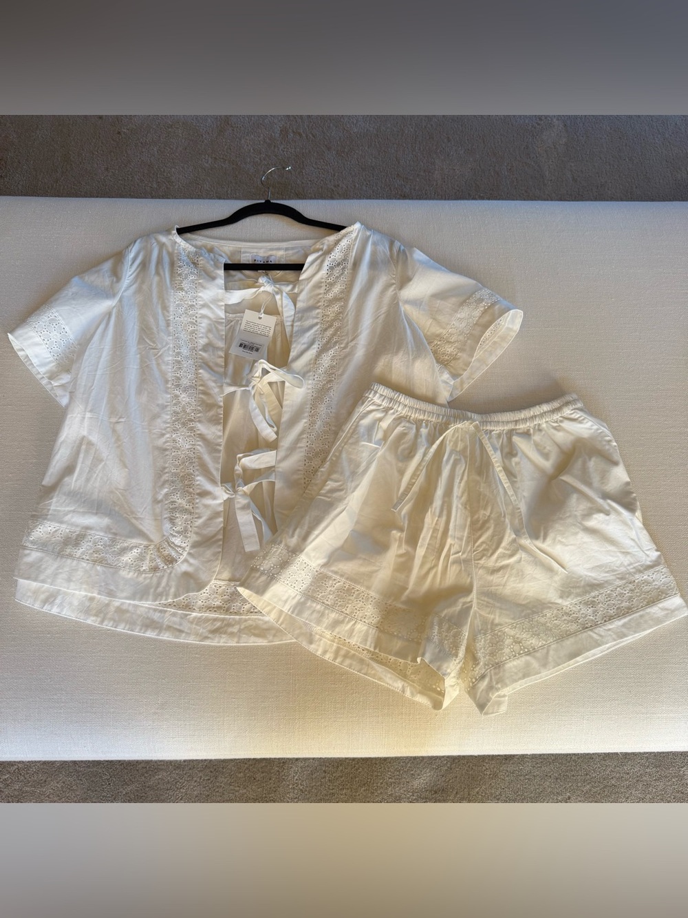 PIYAMA white set brand new with tags size small